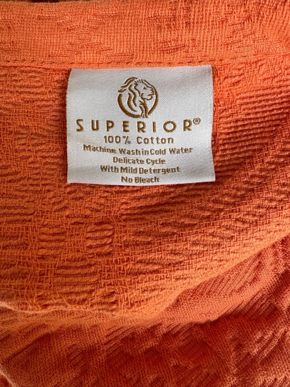 Superior Orange 🍊 Coral Textured King Pillowsham